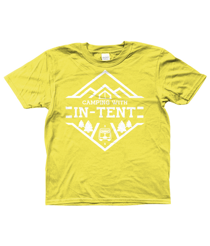 kids Camping with intent T-shirt