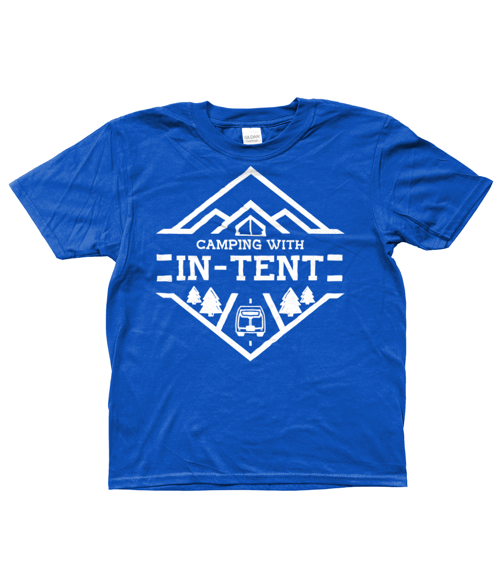 kids Camping with intent T-shirt