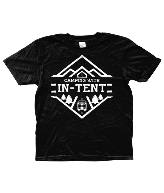 kids Camping with intent T-shirt