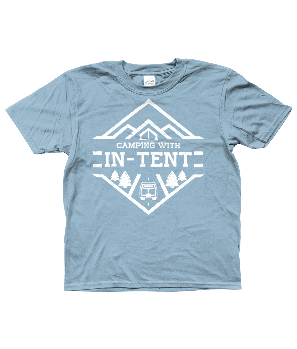 kids Camping with intent T-shirt