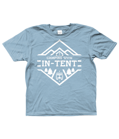 kids Camping with intent T-shirt