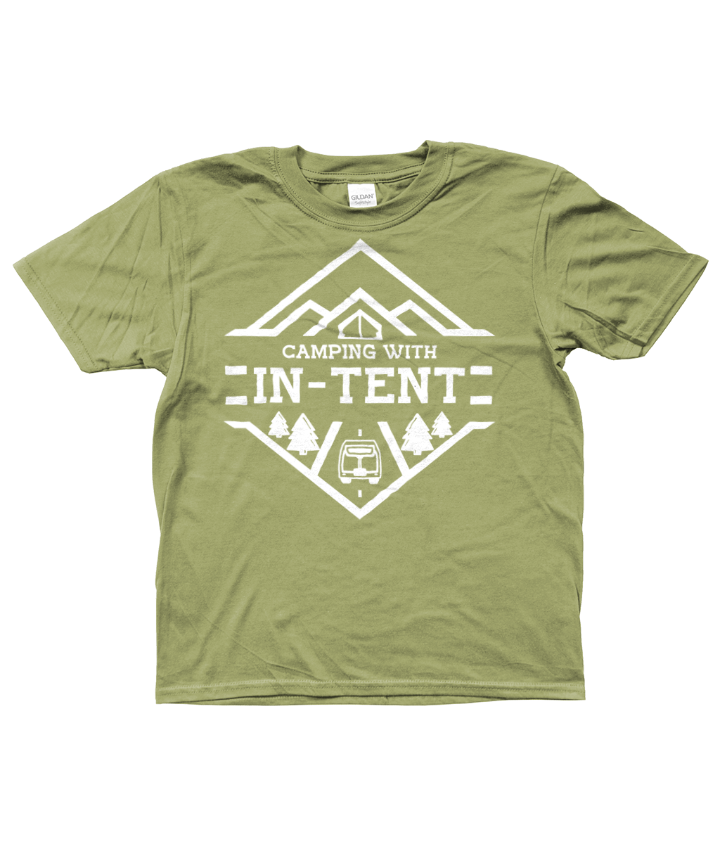 kids Camping with intent T-shirt