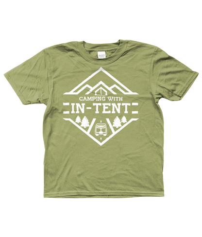 kids Camping with intent T-shirt