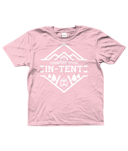 kids Camping with intent T-shirt