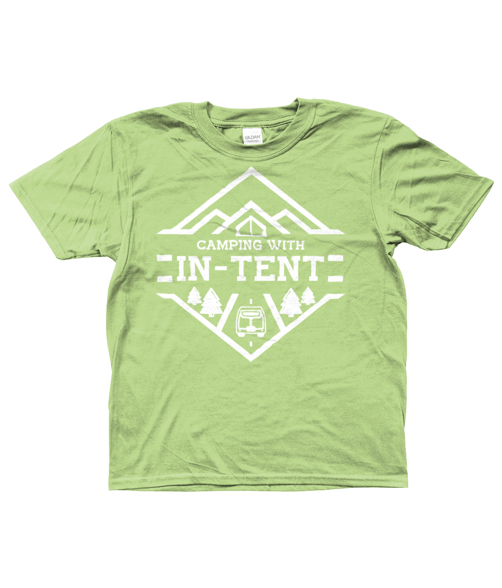 kids Camping with intent T-shirt