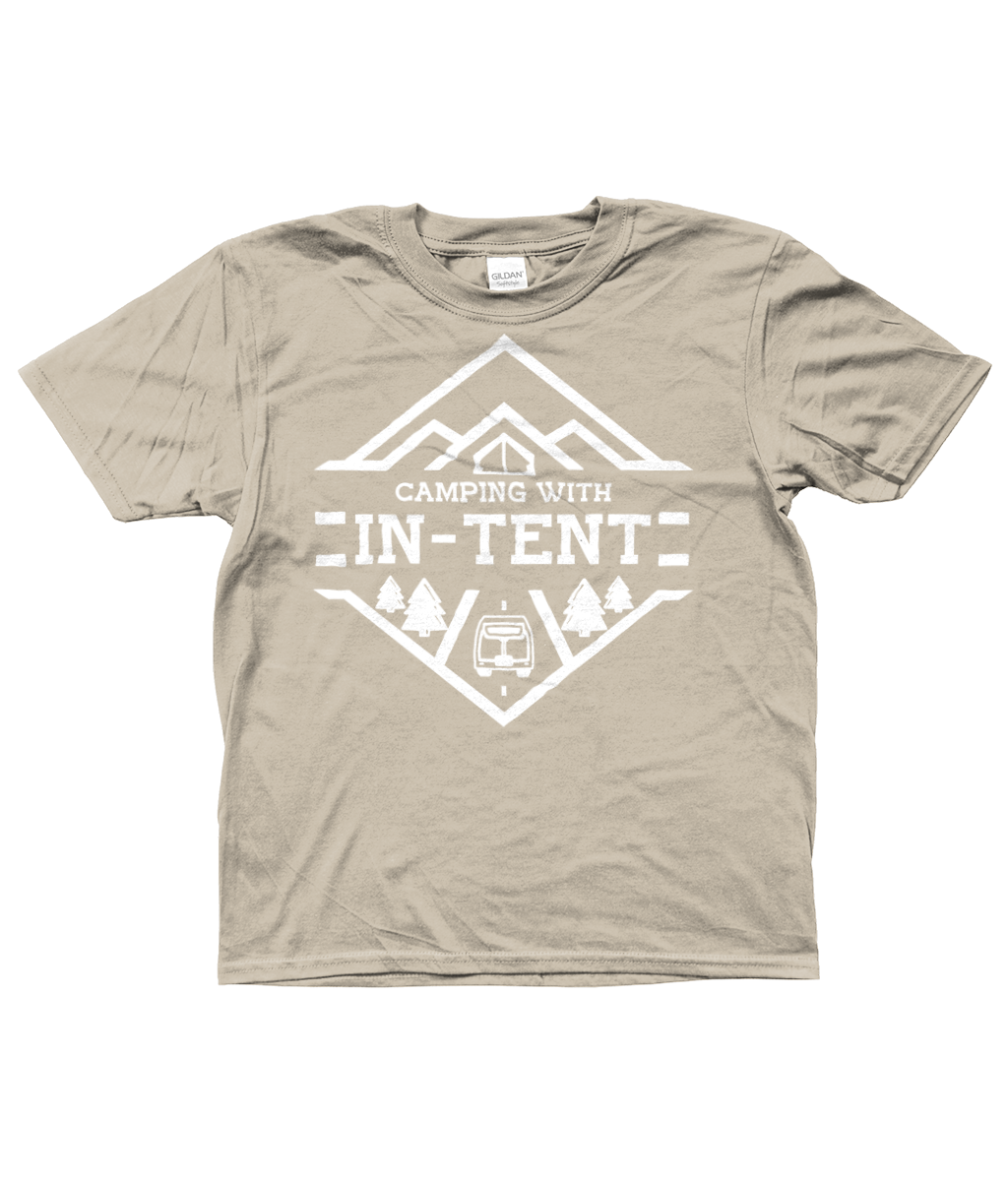 kids Camping with intent T-shirt