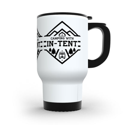 Camping with intent travel mug