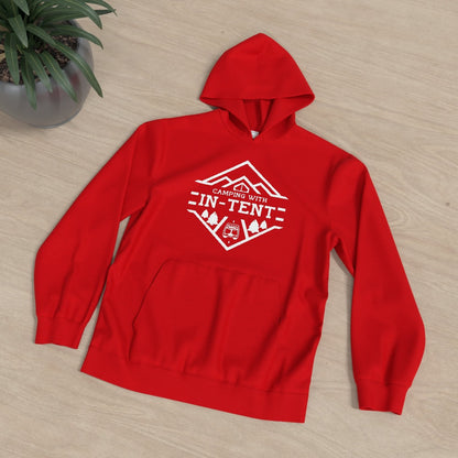 Camping with intent Kids Hoodie (white print)